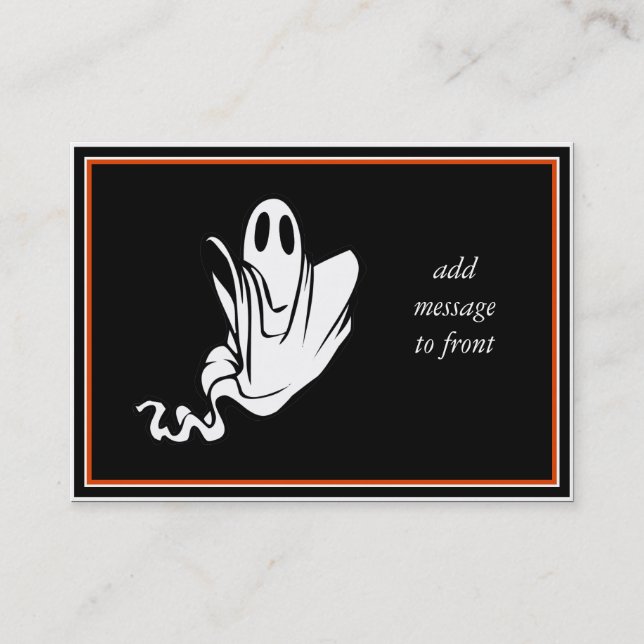 Halloween Ghost Floating Your Way! Business Card (Front)