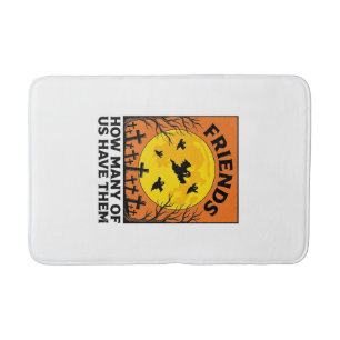 Halloween Ghost Friends Funny Vintage Horror_1 Bath Mat