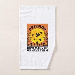 Halloween Ghost Friends Funny Vintage Horror_1 Hand Towel