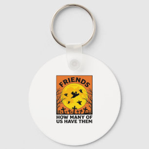 Halloween Ghost Friends Funny Vintage Horror_1 Keychain