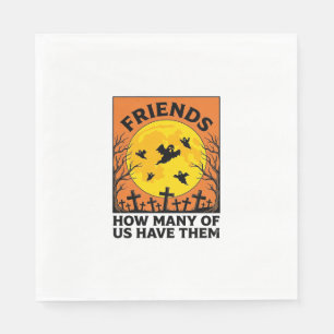 Halloween Ghost Friends Funny Vintage Horror_1 Napkins