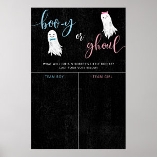 Halloween Ghost Gender Reveal Voting Sign