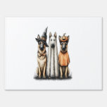 Halloween Ghost German Shepherd Dog Sign