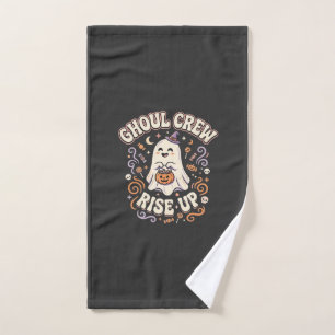 Halloween Ghost Ghoul Squad Hand Towel