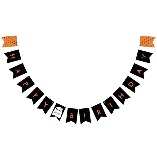 Halloween Ghost Girl Birthday Banner Bunting Flags (All)