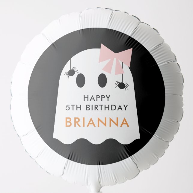 Halloween Ghost Girl Cute Birthday Balloon (Front)