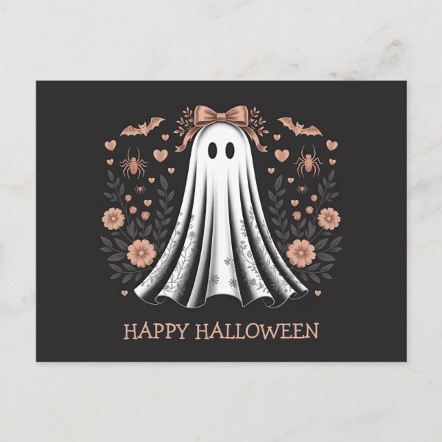 Halloween Ghost Girl Postcard (Front)