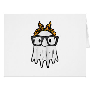 Halloween Ghost Glasses Cute Cards