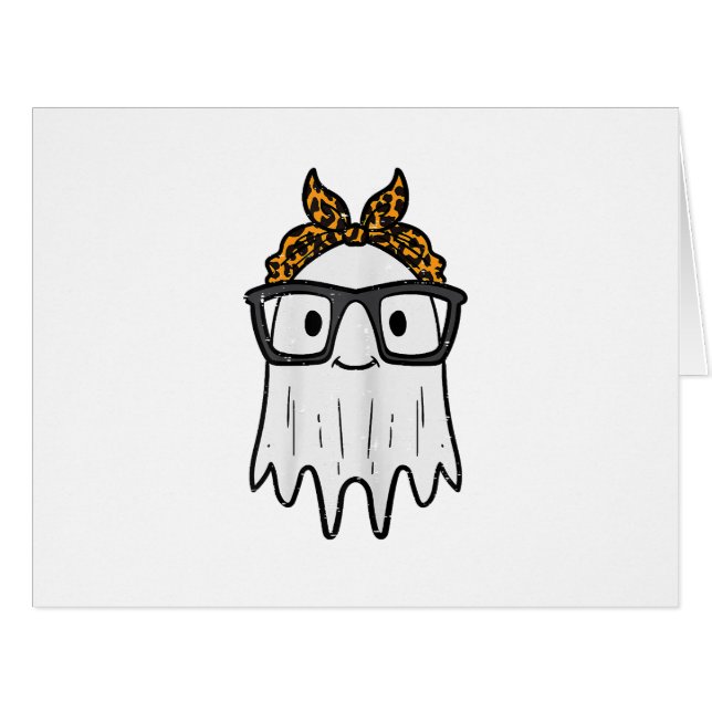 Halloween Ghost Glasses Cute Cards (Front Horizontal)