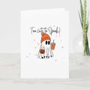 Halloween Ghost Greeting Card,Too Cute to Spook Card