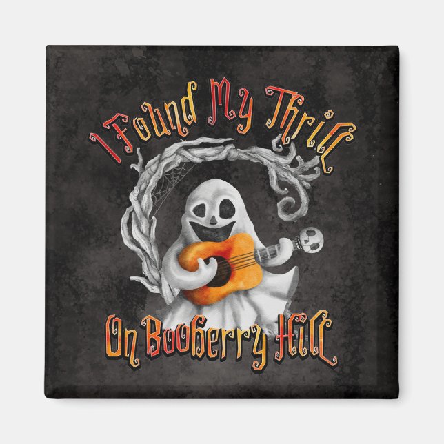 Halloween Ghost Guitar Booberry Hill  Magnet (Front)