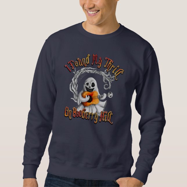 Halloween Ghost Guitar Booberry Hill  Sweatshirt (Front)