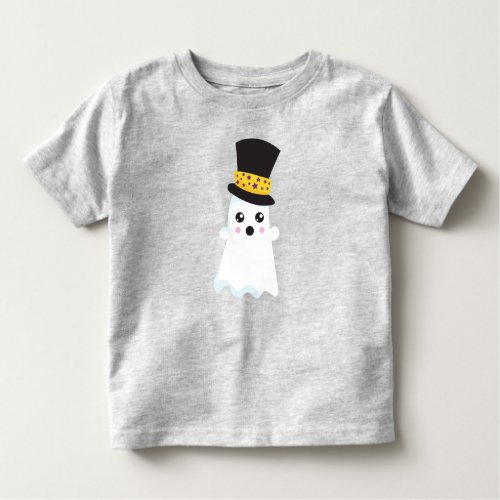 Halloween Ghost Hat Boo Trick Or Treat Toddler T_shirt