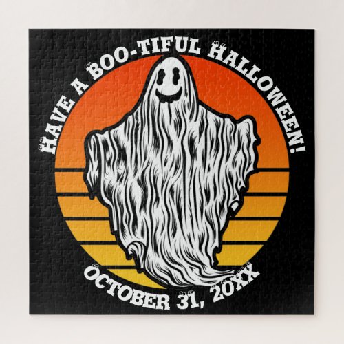 Halloween Ghost Have a Boo_tiful Retro Vintage Jigsaw Puzzle
