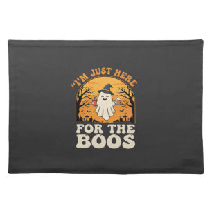 Halloween Ghost Here For The Boos Cloth Placemat