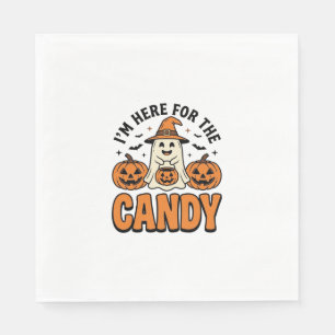 Halloween Ghost Here For The Candy Cute Vintage_1 Napkins