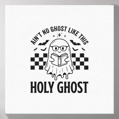 Halloween Ghost Holy Ghost Funny Vintage Checkerbo Canvas Photo Tile