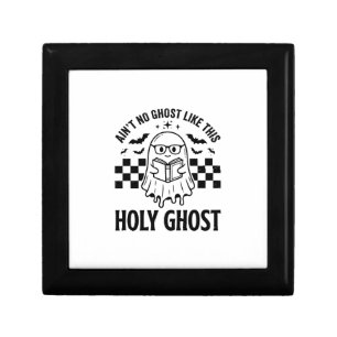 Halloween Ghost Holy Ghost Funny Vintage Checkerbo Gift Box