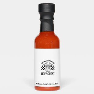 Halloween Ghost Holy Ghost Funny Vintage Checkerbo Hot Sauces