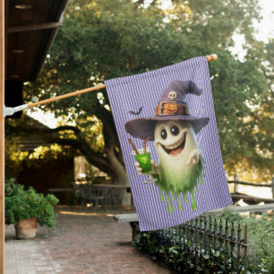 Halloween Ghost House Flag
