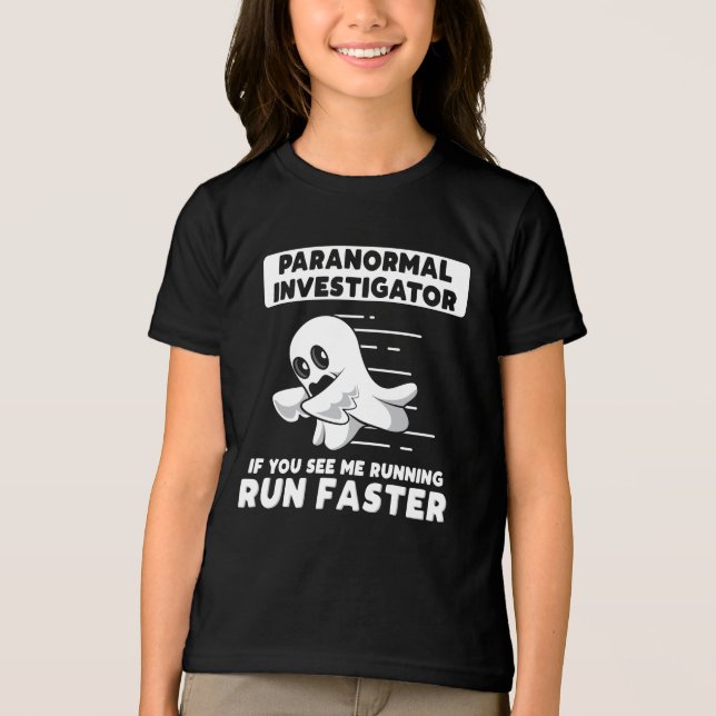 Halloween Ghost Hunting Paranormal Investigator Tri-Blend Shirt (Front)