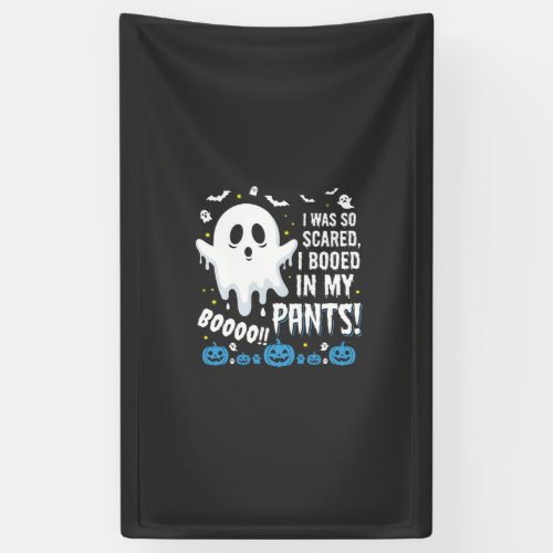 Halloween Ghost I Booed My Pants Design Banner