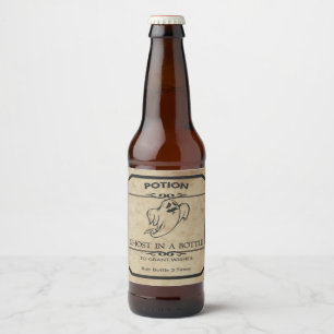 Halloween Ghost In A Bottle Apothecary Beer Label