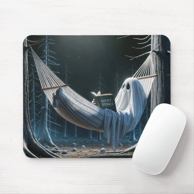 Halloween Ghost In a Hammock Mouse Pad (With Mouse)
