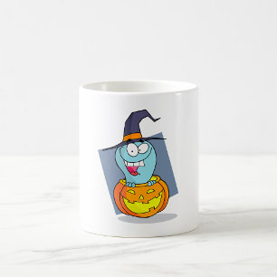 Halloween Ghost in Pumpkin Spooky Witch Coffee Mug