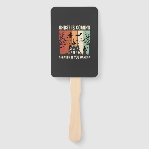 Halloween Ghost Is Coming Haunted House Hand Fan