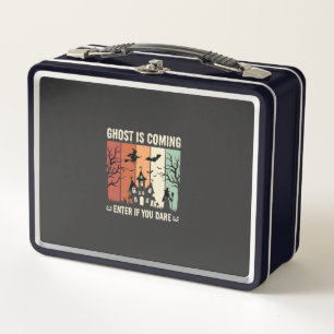 Halloween Ghost Is Coming Haunted House Metal Lunch Box