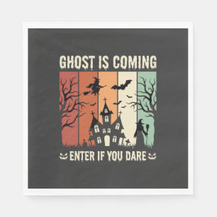 Halloween Ghost Is Coming Haunted House Napkins