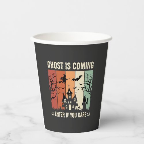 Halloween Ghost Is Coming Haunted House Paper Cups
