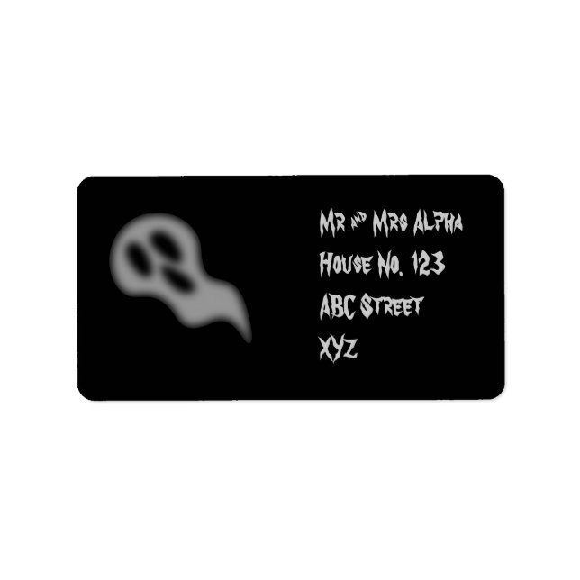 Halloween Ghost Label (Front)