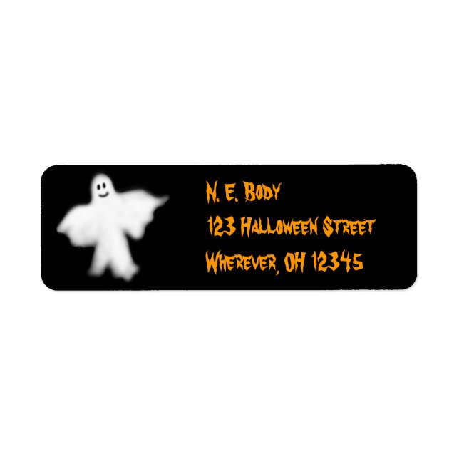 Halloween Ghost Label (Front)