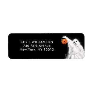 Halloween Ghost Label