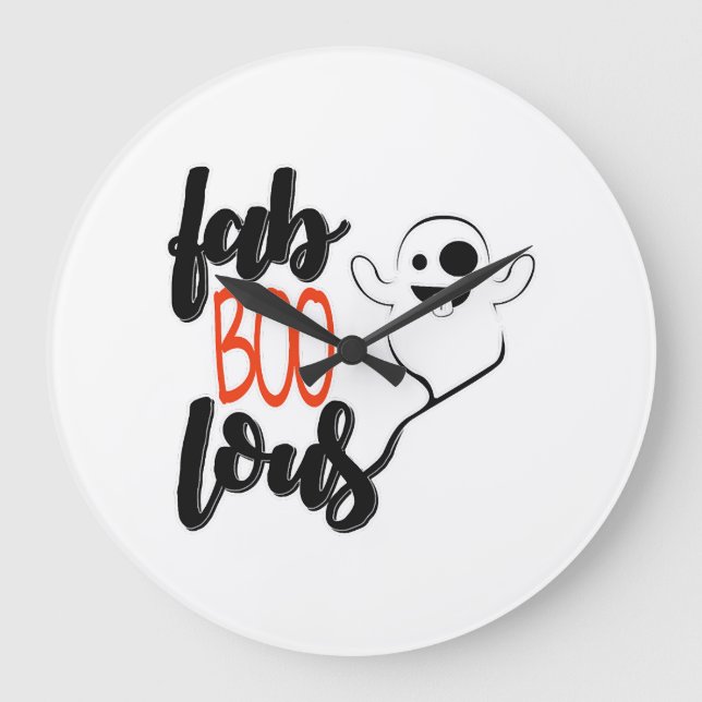 Halloween Ghost Large Clock (Front)