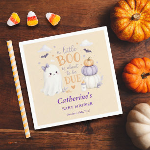 Halloween Ghost Little Boo Baby Shower Napkins