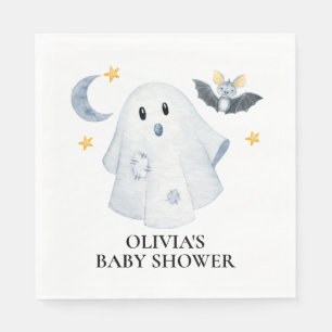 Halloween Ghost Little Boo Baby Shower Napkins