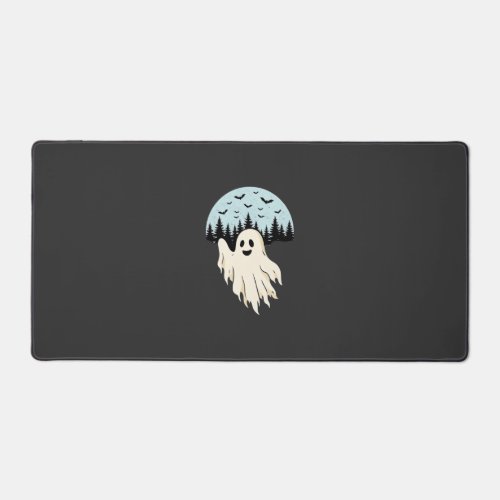 Halloween Ghost Moon Forest Design_1 Desk Mat