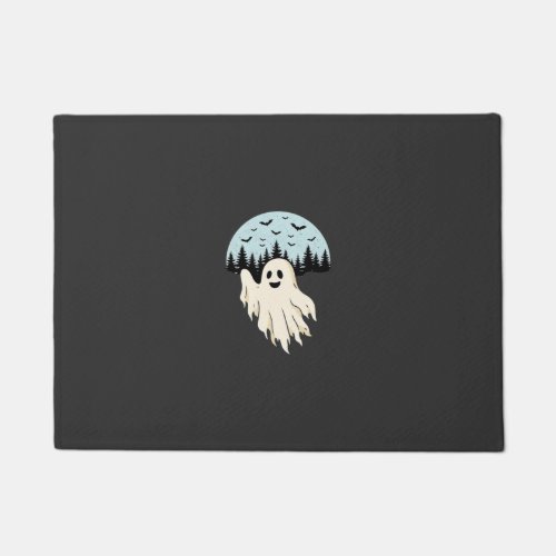 Halloween Ghost Moon Forest Design_1 Doormat