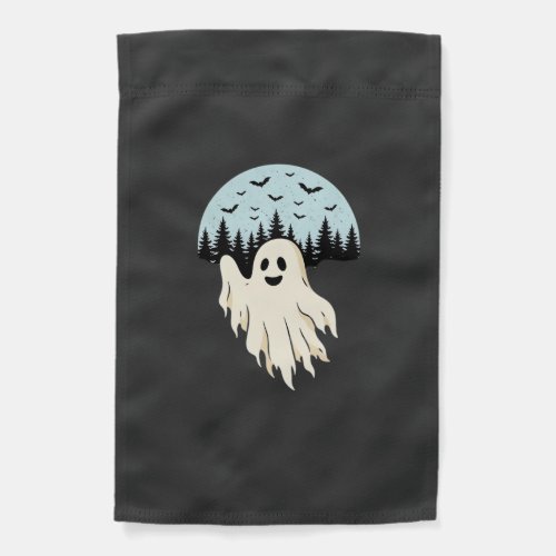 Halloween Ghost Moon Forest Design_1 Garden Flag