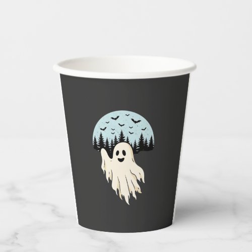 Halloween Ghost Moon Forest Design_1 Paper Cups