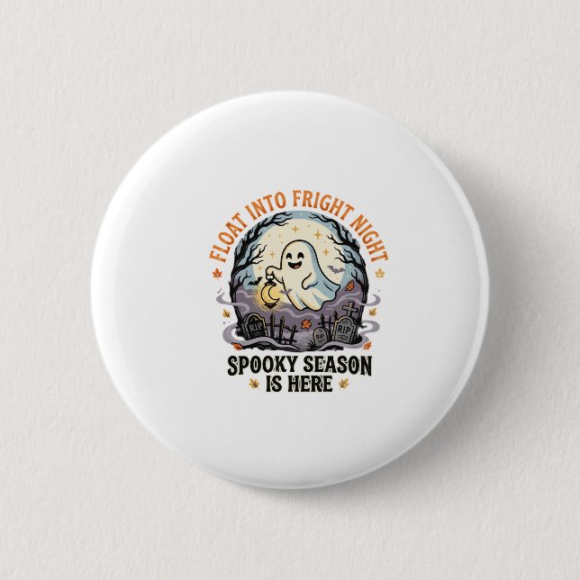 Halloween Ghost Moon Parade Button (Front)