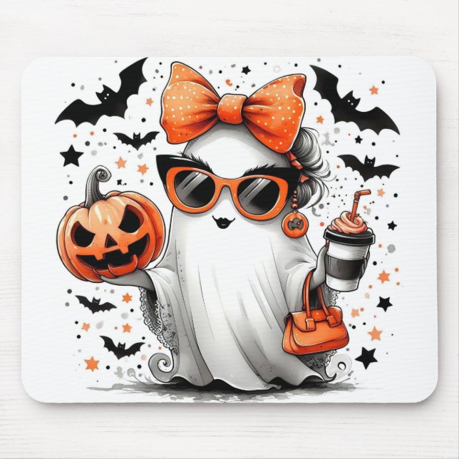 Halloween Ghost Mouse Pad (Front)
