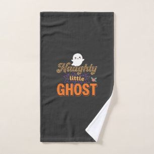 Halloween Ghost Naughty Little Ghost Design Hand Towel