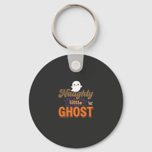 Halloween Ghost Naughty Little Ghost Design Keychain