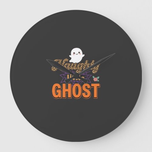 Halloween Ghost Naughty Little Ghost Design Large Clock