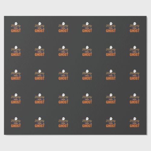 Halloween Ghost Naughty Little Ghost Design Wrapping Paper