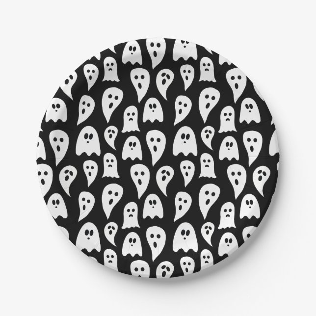 Halloween Ghost Paper Plates (Front)